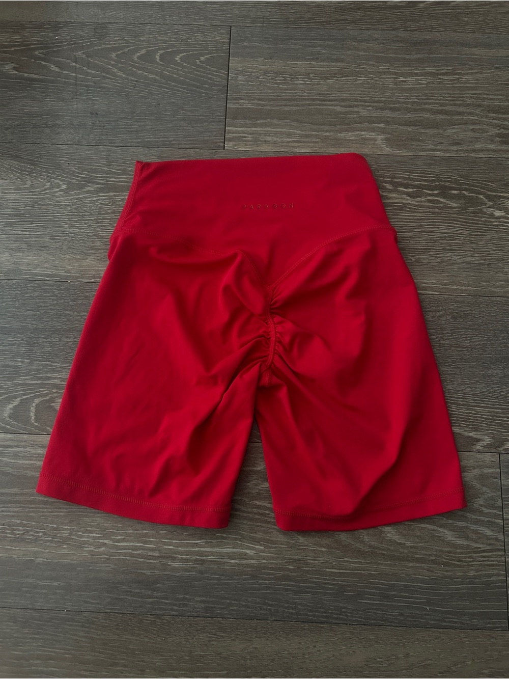 PARAGON Vibrant Red Scrunch Back Bike Shorts